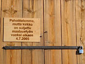 Ovi on nyt kiinni.